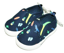 Carter's Boys Damon Sneakers Navy Blue Dinasaur Pineapple New NWT Size 4