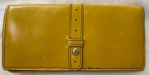 HOBO Mustard Yellow Wallet Bifold Internal Zippered Pocket Card Holder
