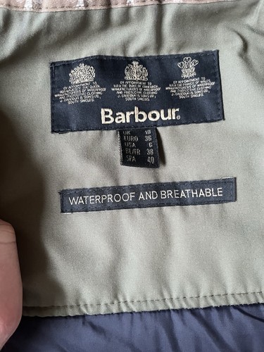 Barbour Elper Women’s Green Hooded Waterproof Breathable Coat Jacket - Size 10 - Picture 16 of 24