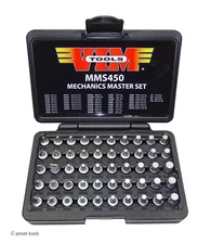 VIM TOOLS: Mechanics Master Bit Set – stubby socket driver bits – automotive