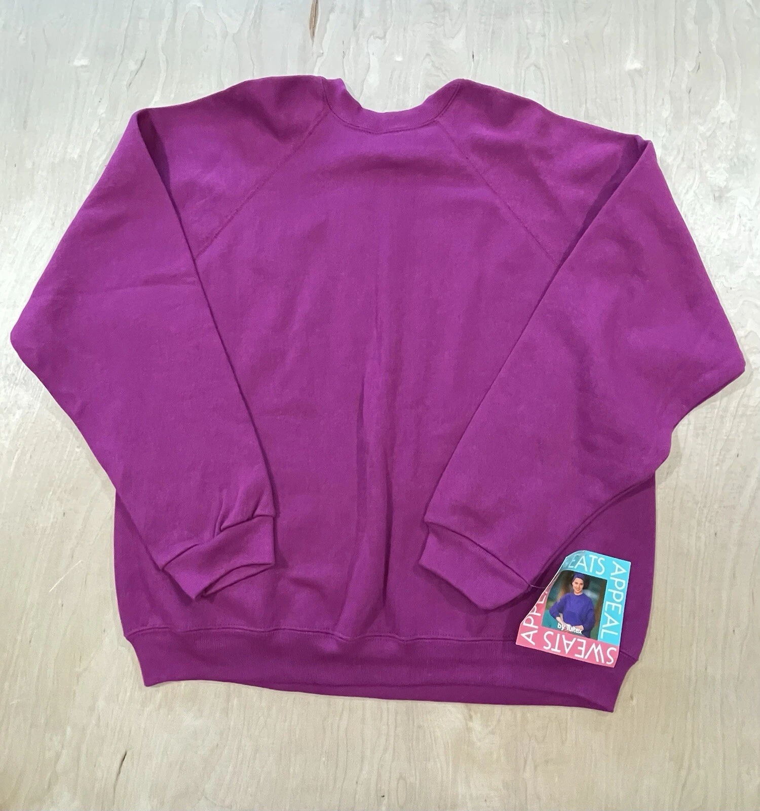 Vtg Sweats Appeal by Tultex Berry Sweatshirt Pullover Women’s USA Sz Large NWT