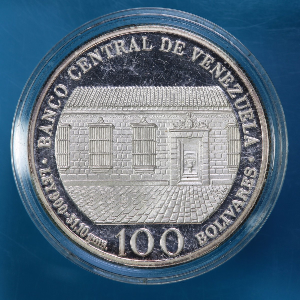 シルバー ゴールド アンティークコイン 1983 SILVER VENEZUELA PROOF 100 BOLI #13425