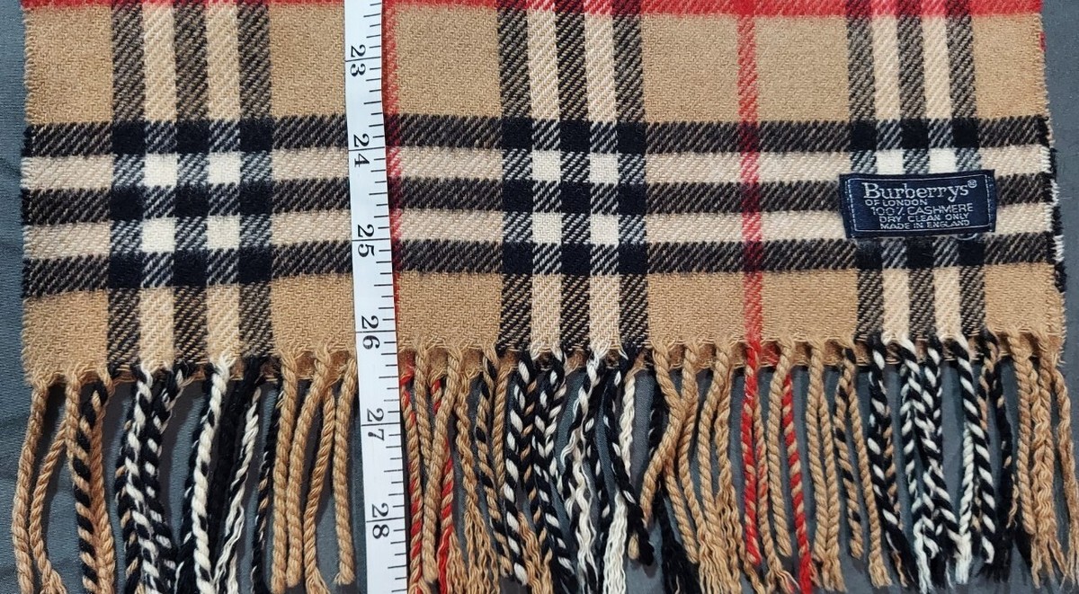 Burberry's Classic Nova Check Cashmere Scarf | eBay