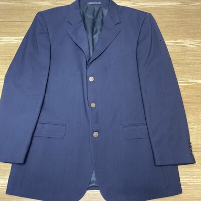 Chaqueta Formal Para Hombre Emanuel Ungaro Traje Vestir 3 Botones Azul Talla 46