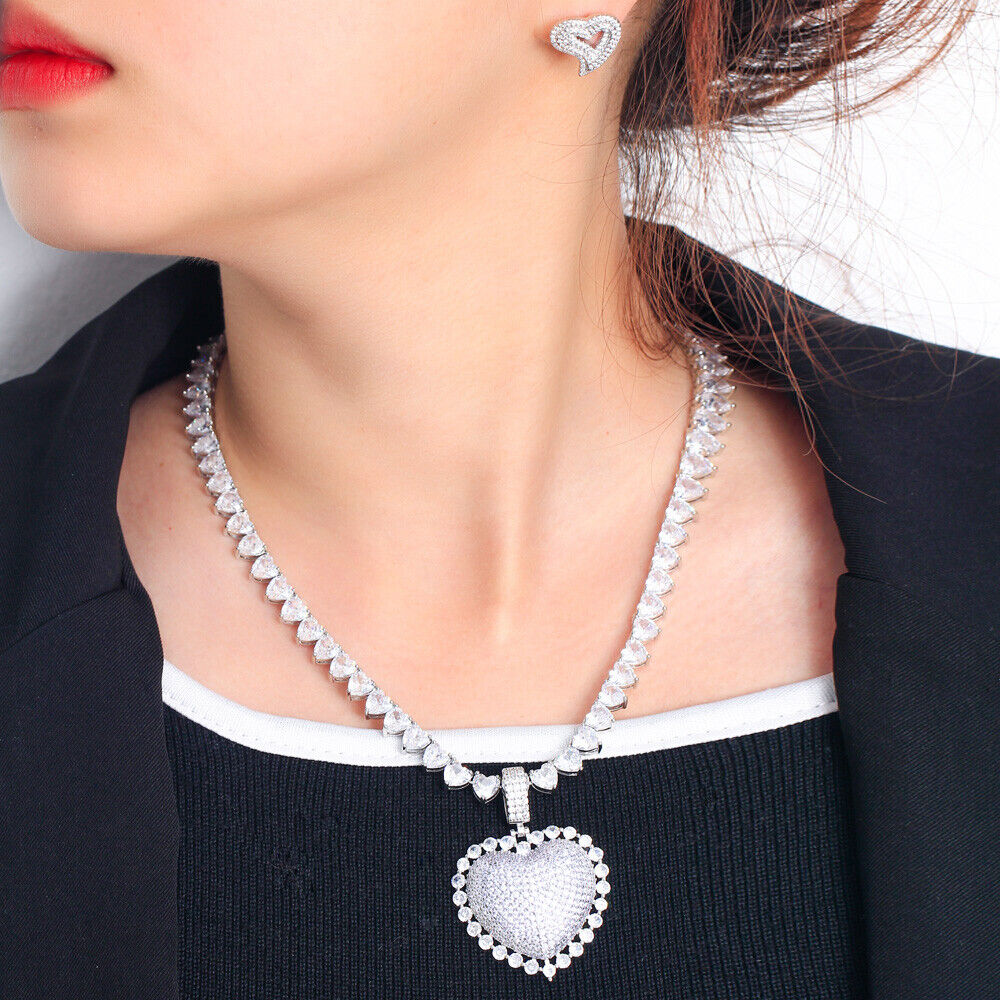 Silver Cubic Zirconia Droplet Necklace in 2023  Necklace, Affordable  gifts, Wide choker necklace