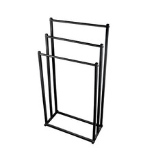 3 Tiers Freestanding Blanket Ladder Holde Towel Rack Towel Drying Shelf Rustic