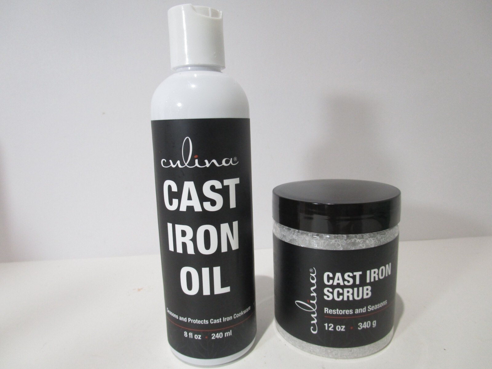 8 Oz. & Cast Iron Scrub 12 Oz. Set Free Shipping