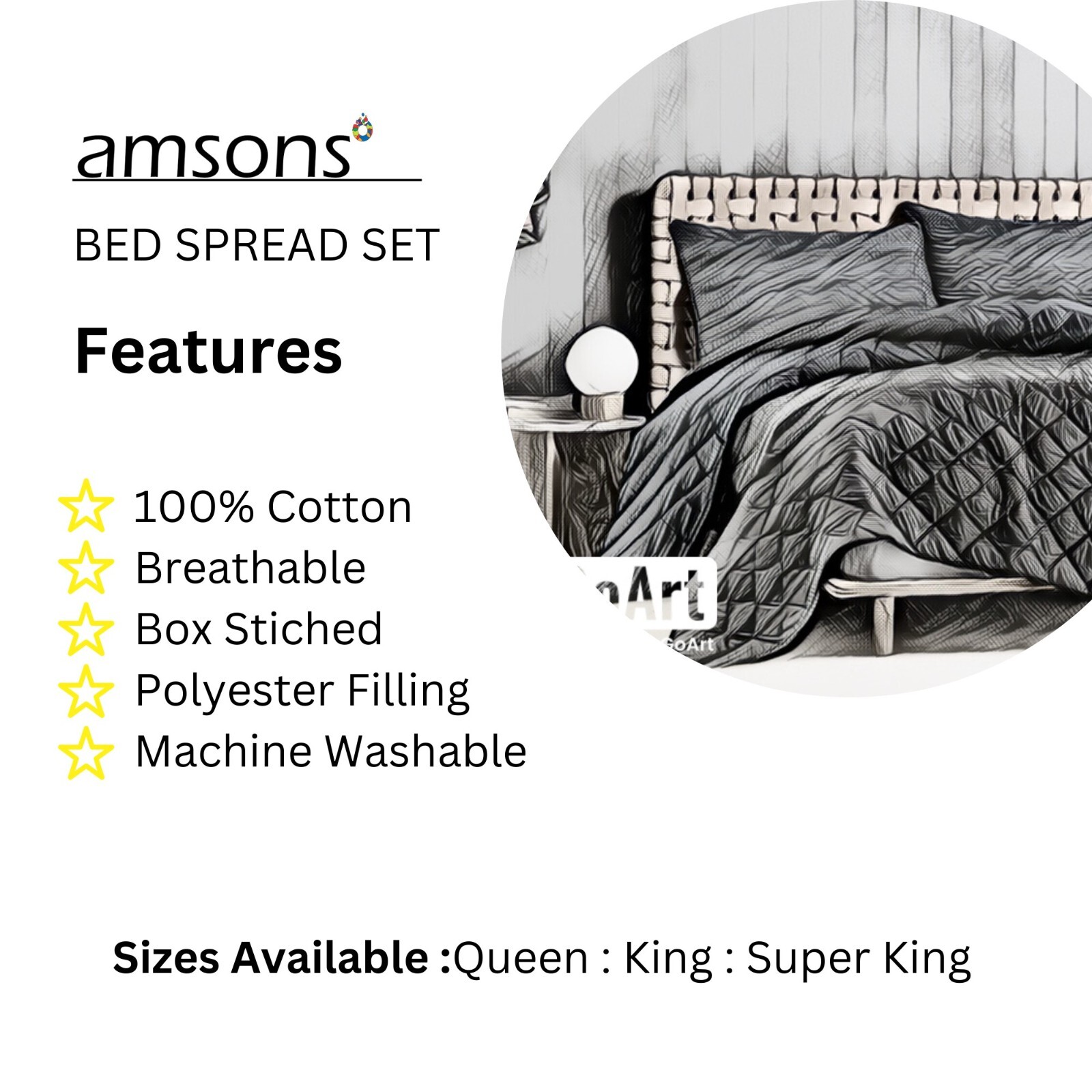 Bedspreads Queen Super King And King Size Duvet 100 Cotton Quilt