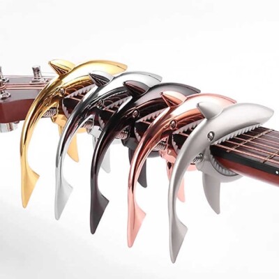 Zinc Alloy Guitar Shark Capo for Acoustic and Electric Guitar