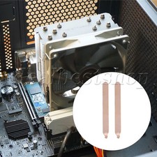 2PCS Copper Flat Heat Pipe for Computer Cooling Accessories 3.93x0.35"