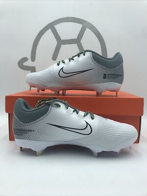 Nike CZ5920 002 Hyperdiamond 4 Pro Metal Softball Cleats Grey Black White US 9