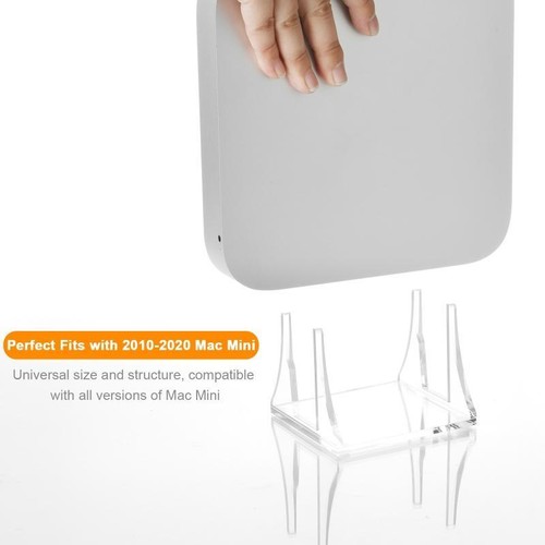 Desktop Storage Rack for M1 Host Mac-Mini Acrylic Stand Router Cooling Holder - Afbeelding 6 van 8