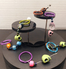 Handmade knitting stitch markers or key chain halloween Skull, Beads