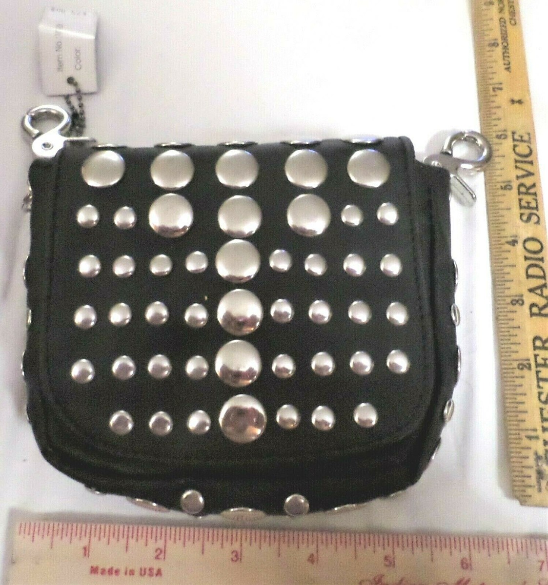 leather belt loop clip purse lady rider bag biker chick motorcycle