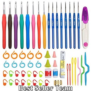 Details About 16 Crochet Hook Knitting Needles Kit With 41 Pcs Accessories For Arthritic Hands