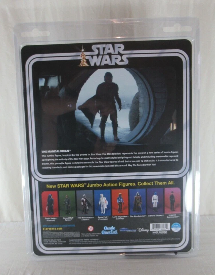 Figura de acción Jumbo Star Wars Mandalorian 12 pulgadas Gentle Giant 2021 MOSC Foto 2 de 4