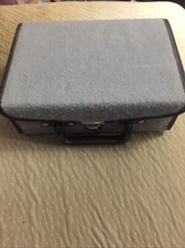 Vintage Service Mfg. Co. 12 Cassette Holder Gray Fur Hide Furry Fuzzy