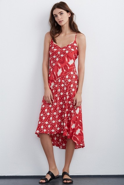 womens red sundress