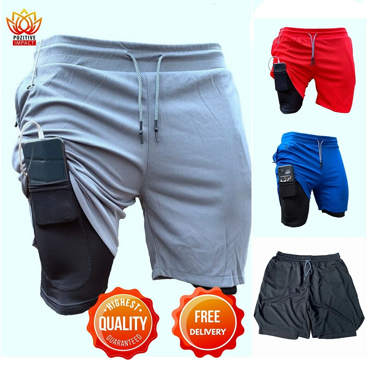 Pantalones Cortos Para Hombre , Gimnasio , Entrenamiento , Ropa