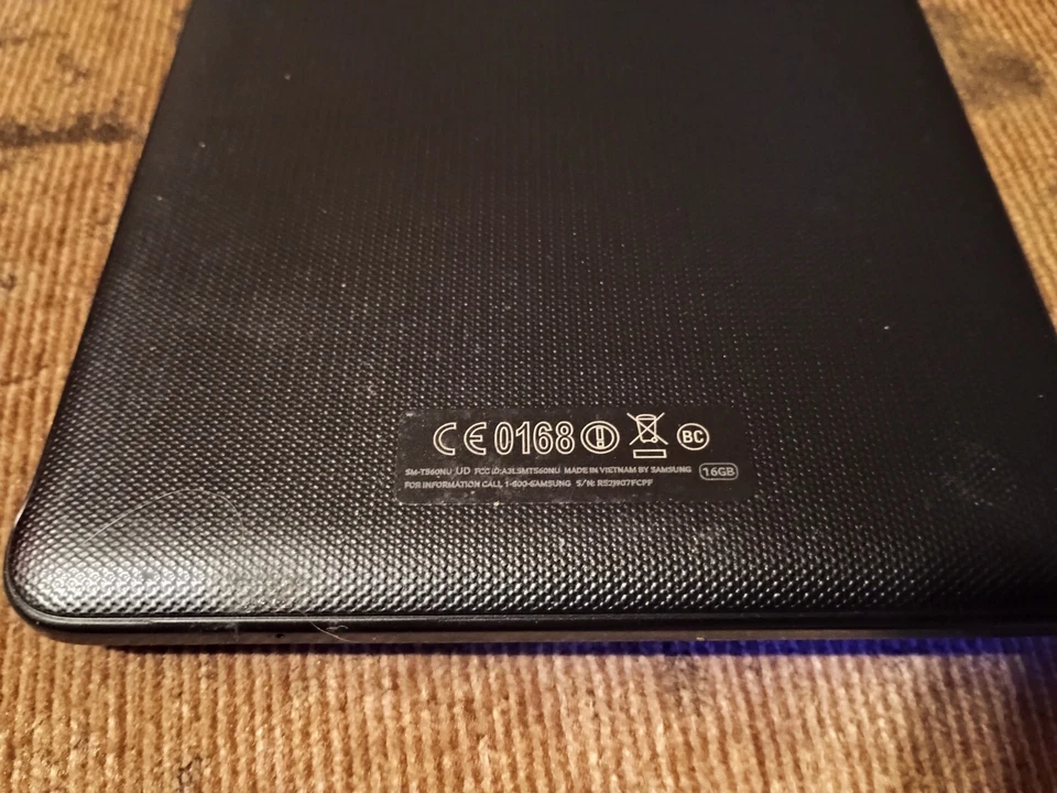 Samsung Galaxy Tab E планшетов - серый на запчасти/ремонт * треснувший экран * читать - Изображение 4 из 4