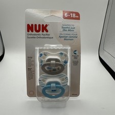 NUK Orthodontic Pacifiers 6-18M 2-Pack Silico...