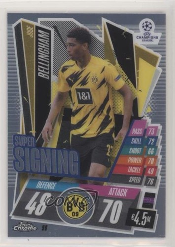 Jude Bellingham #90 2020 Topps Chrome Match Attax UEFA Champions League card