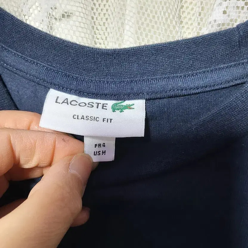 Lacoste Navy Cotton Short Sleeve T-Shirt, Size M thumbnail 4