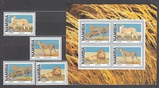 Namibia - Mail Yvert 846/9+Hb 45 ** Mnh Fauna Felines