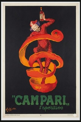 CAMPARI L'APERITIVO Original Poster 39x55'' LINEN BACKED Cappiello