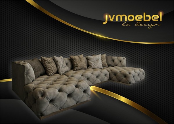 Ecksofa Sofa Couch Polster Garnirtur U Form Couchen Chesterfield MöBel Sofas Neu-image