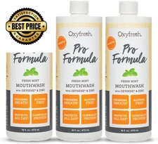 Oxyfresh Pro Formula Fresh Mint Mouthwash – Patented 16 Fl Oz (Pack of 3) 