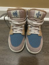 Nike Air Jordan 1 Mid GS Zen FN7452-400 3.5Y Multicolor Blue Beige Pink 26A