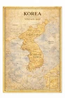 Korea Historical Vintage Map Wall Art Print Poster Picture Decor A4 A3 A5