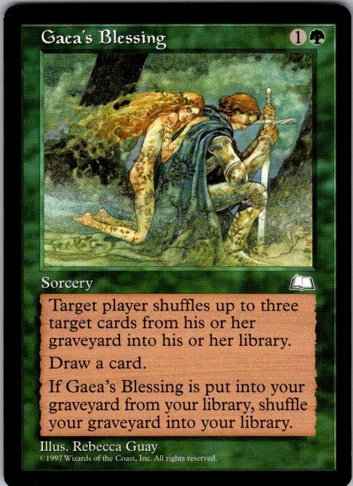 Gaea's Blessing Weatherlight Uncommon NM Magic: The Gathering  Normal