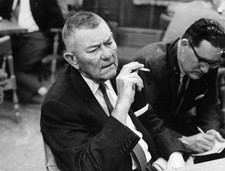 Red Sox Owner Tom Yawkey talks a Globe reporter at an intervi- Boston Old Photo