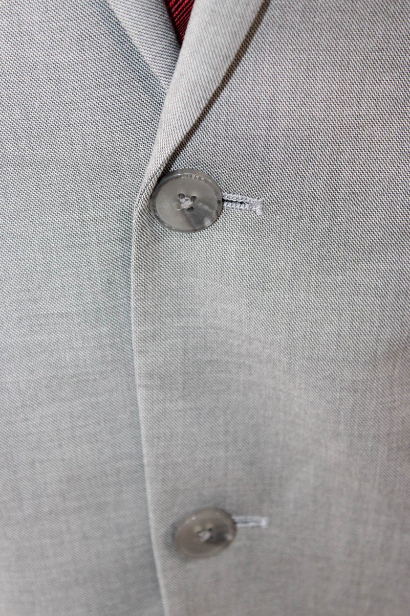 Apt. 9 Mens Gray Solid Collared Suit Jacket Butto… - image 6