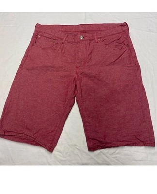 Levi s 504 Shorts Flat Front Men s Size 36 Color Red Soft Fabric 11 