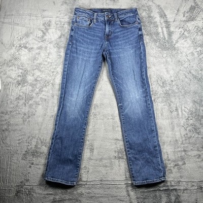 Aeropostale Straight Jeans Womens 4 28x28 Blue Denim Dark Wash Mid Rise Travel