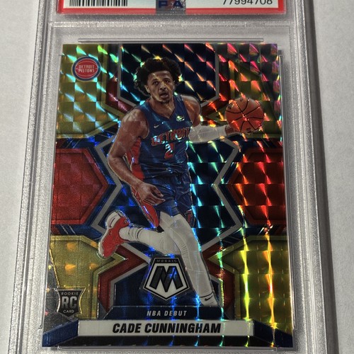 Panini 2021-22 Mosaic NBA Debut Cade Cunningham RC #261 Fusion R/Y /88 PSA 10