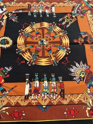 Vintage Hopi Kachina Puppe Medizin Indianer Indianer Akzent Kissenbezug 16 Zoll