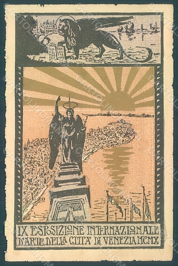 Cartolina Artista Firmata Boschini Venezia IX Expo 1910 Esposizione Arte HR1960