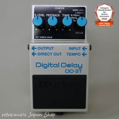 Boss DD-3T Digital Delay Pedal mit Tap Tempo Iconic Delay Sound DD3T