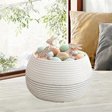 Woven Storage Basket Decorative Basket Multifunctional Container Bin Small Round