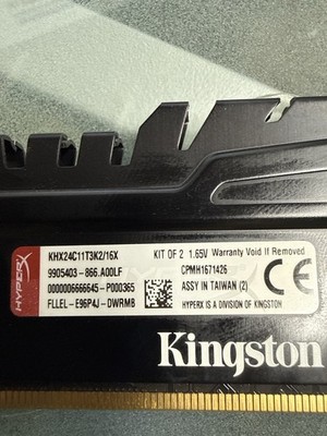 K1 Kingston 16GBセット！BIOSチェック✅済み Kingston HyperX Beast KHX24C11T3K2/16X DDR3 LOT (2) x 8GB = 16GB