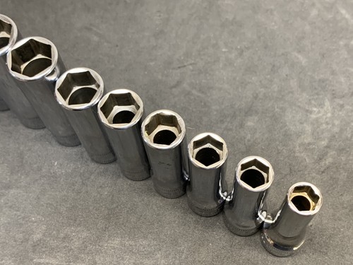Snap-on 12pc 3/8" Flank Drive Deep Metric 6pt 8-19mm Socket Set MM Deepwell - Bild 7 von 7