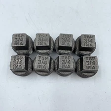 8 Pack 3/4" Black Iron Pipe Plug Square Head
