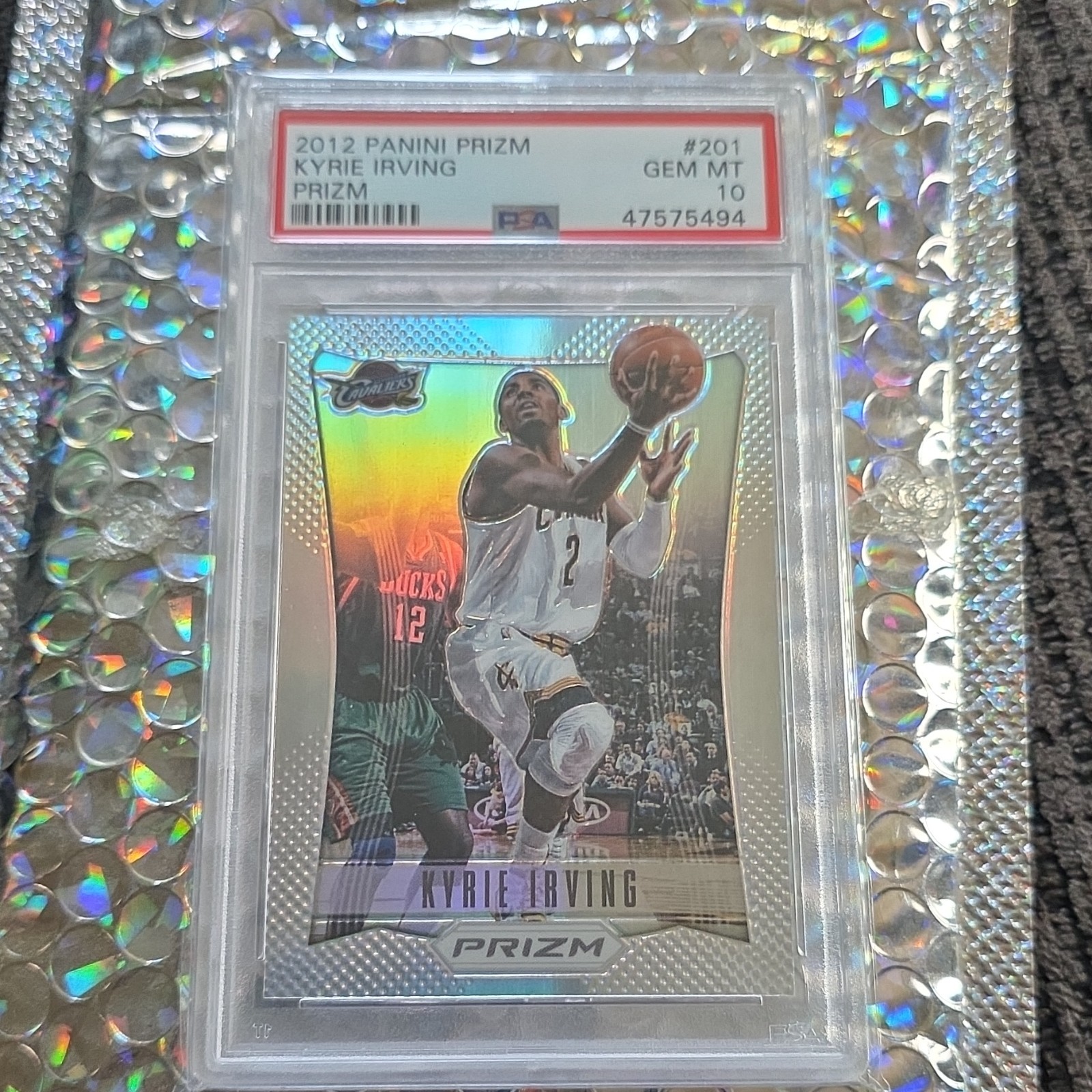 Panini 2012-13 Prizm Kyrie Irving #201 Silver Prizm Rookie PSA 10 Cavaliers