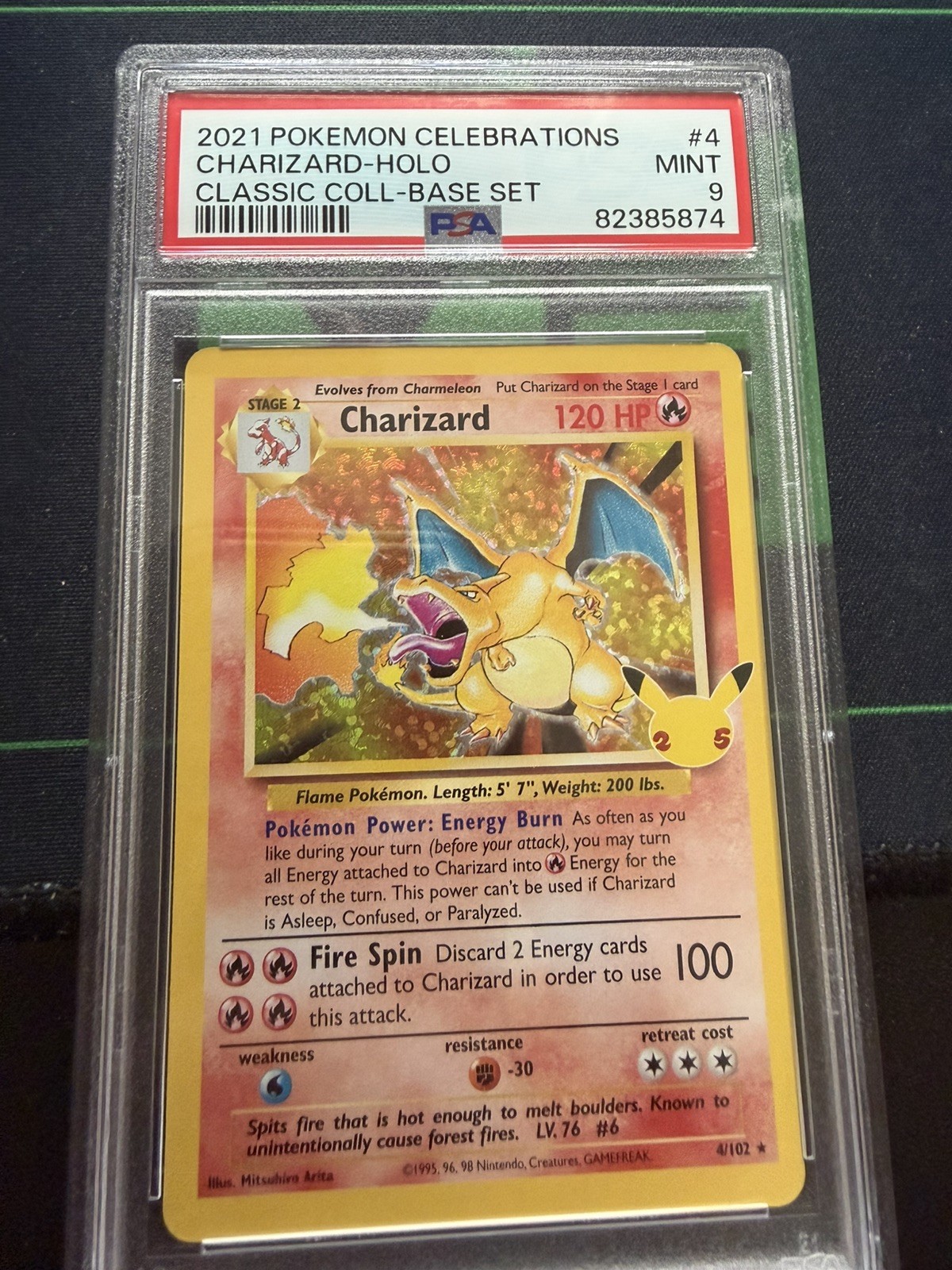 Pokémon Charizard Celebrations Classic Collection Holo PSA 9 4/102