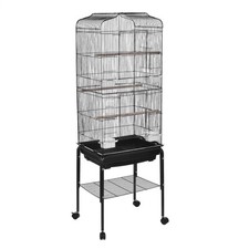 XXL Vogelkäfig Schwarz Vogelvoliere Käfig Vogelhaus Zuchtkäfig Voliere Tierkäfig