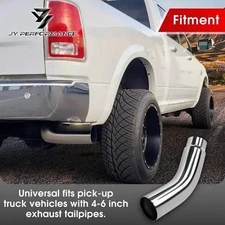 JY PERFORMANCE 4 Inch (ID) Diesel Exhaust Tip Elbow Tip 4" Inlet 5" Outlet 23"